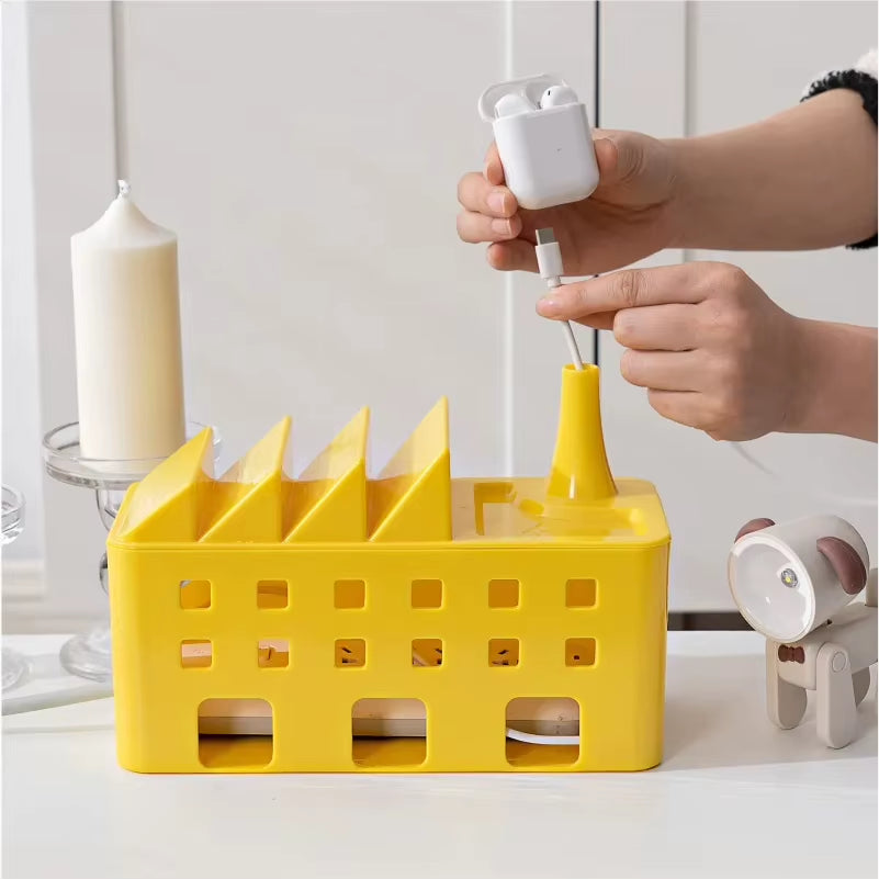 Desktop Plug Board Storage Box Mobile Phone Data Cable Charger Organiser Plug Power Cord Cable Organiser