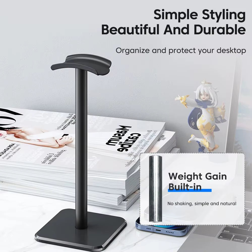 Universal Headphone Stand Aluminuim Alloy Headset Holder for Gaming Earphone Desktop Headphones Support Holder