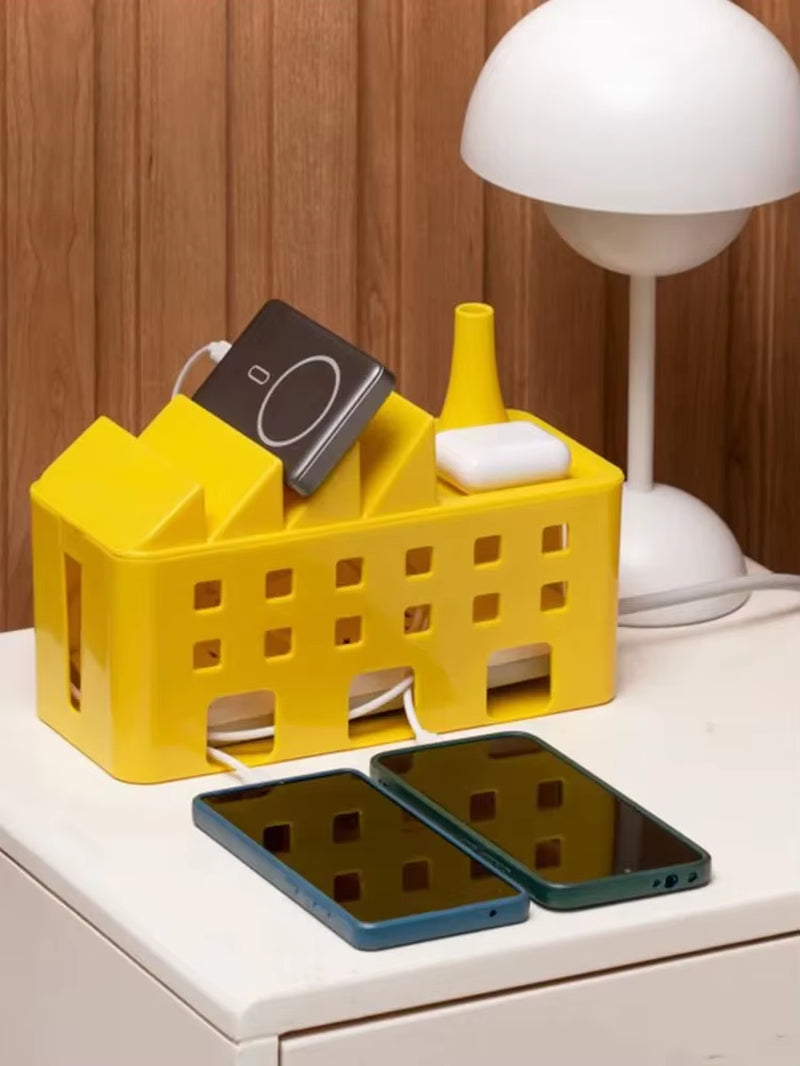 Desktop Plug Board Storage Box Mobile Phone Data Cable Charger Organiser Plug Power Cord Cable Organiser