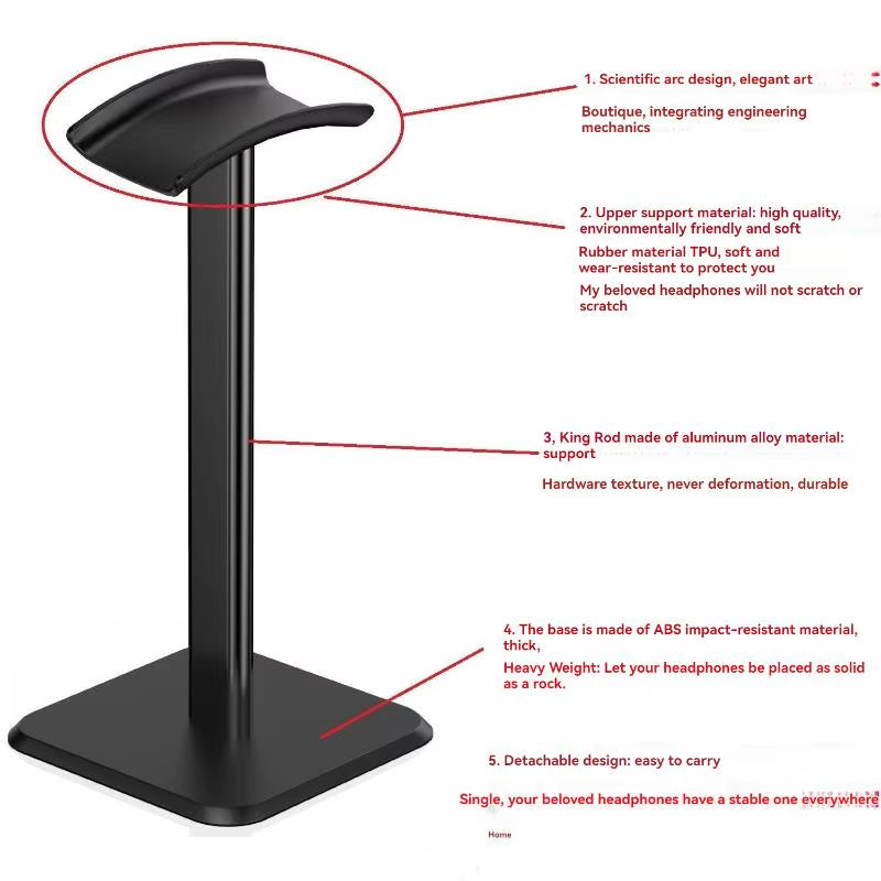 Plastic Desktop Headphone Stand Portable Gaming Desk Earphone Stand Headphones Headset Holder Stable Stand Earphones Accessories