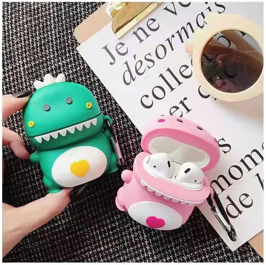 Compatible with Airpods Case with Cleaning Kit, Cute 3D Love Shape Airpods Protective Skin Airpod Case Cover Airpod 2 Case for Girl Women Compatible with Airpods 1St/2Ndcharging Case 1& 2